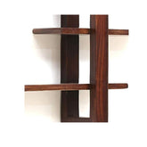 ONIJA Sheesham Wood Floating Wall Shelf || Size: 23x6x22 Inches || Brown for Kitchen Bedroom Bathroom